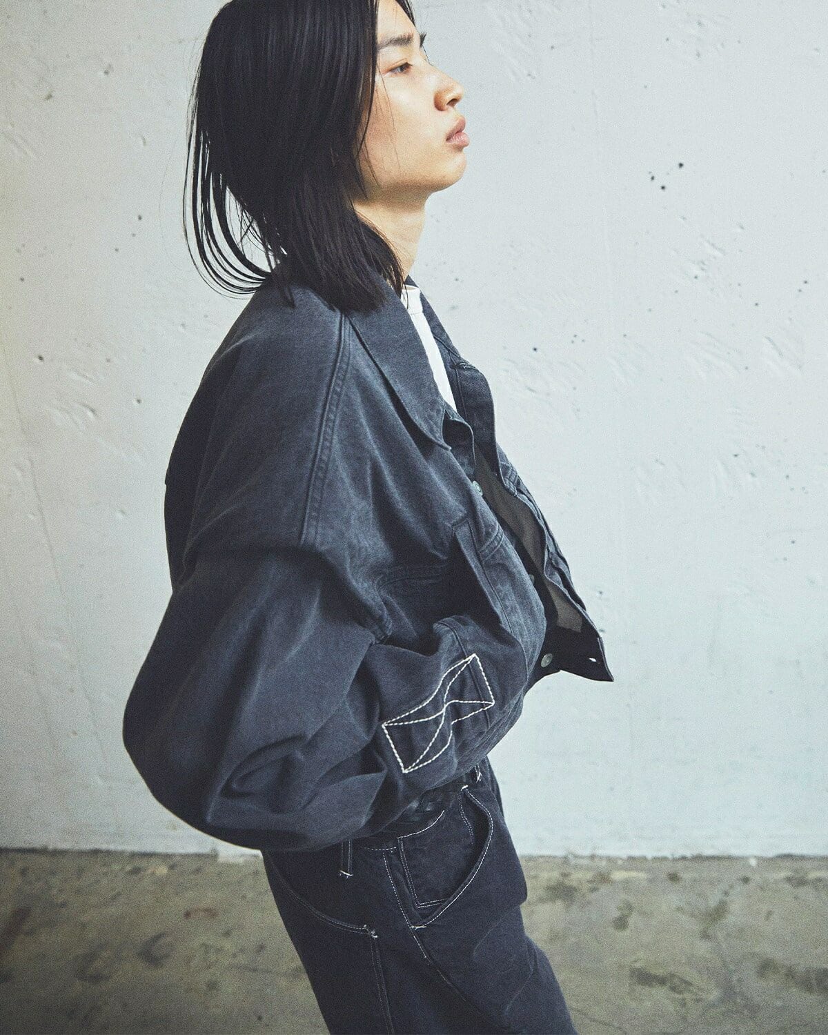 KURO クロ ショート デニム ジャケット “POWER SHOULDER SHORT DENIM