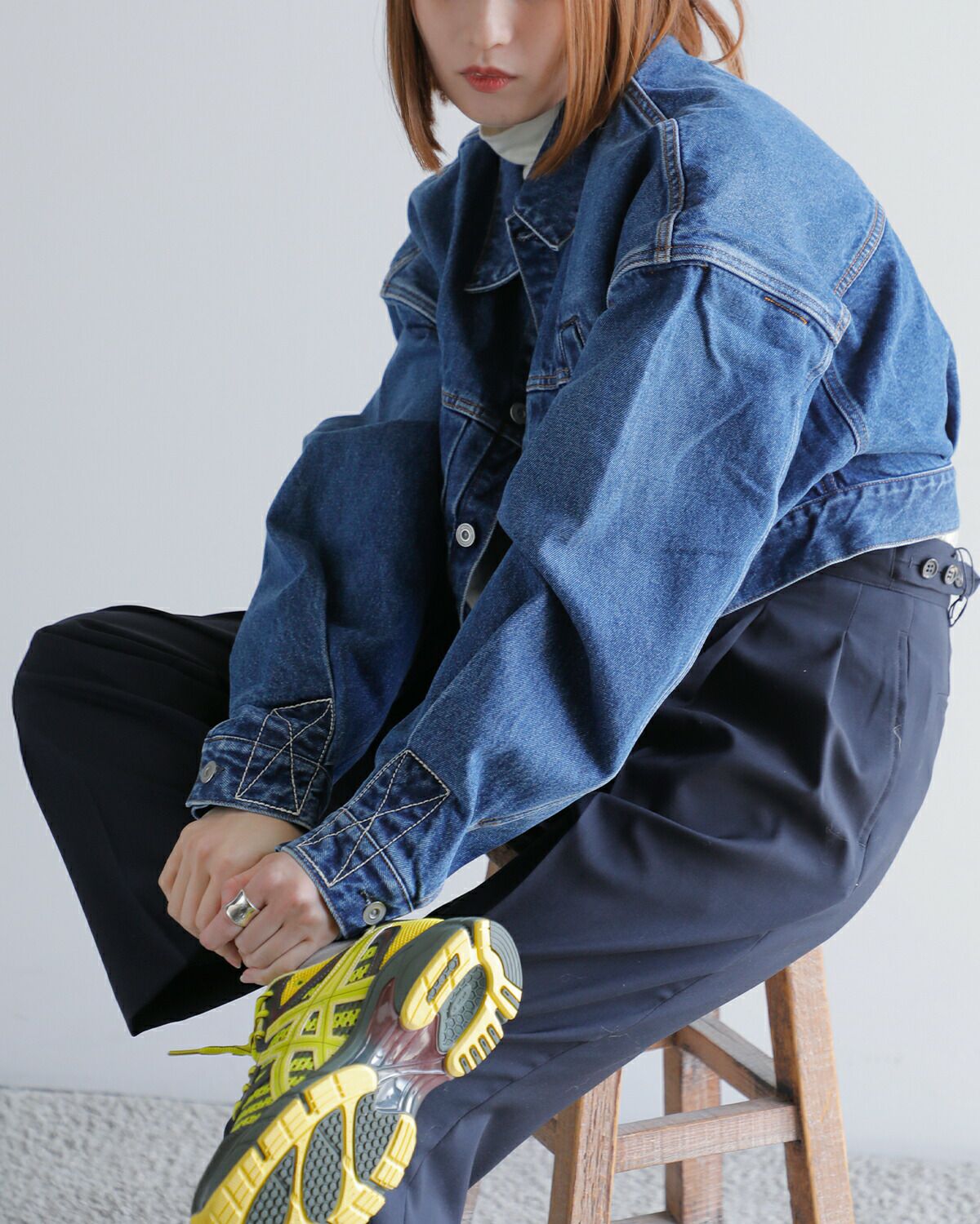 KURO クロ ショート デニム ジャケット “POWER SHOULDER SHORT DENIM