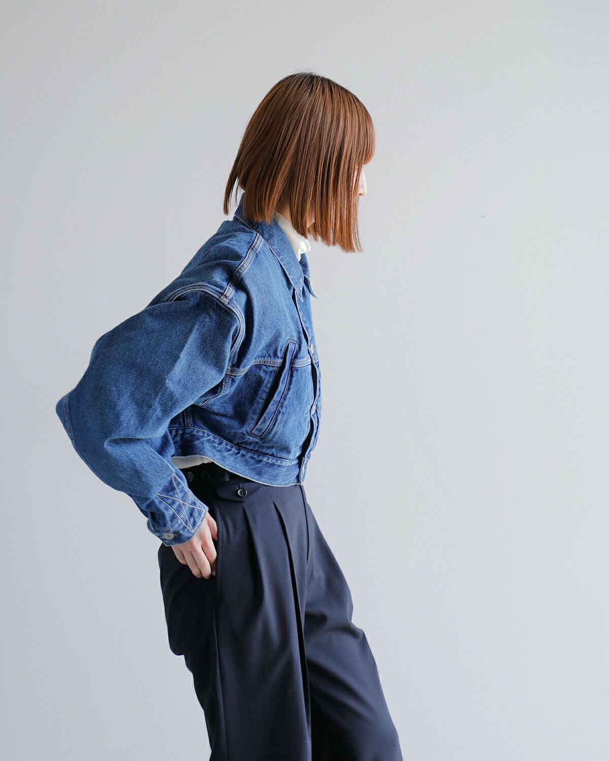 KURO クロ ショート デニム ジャケット “POWER SHOULDER SHORT DENIM