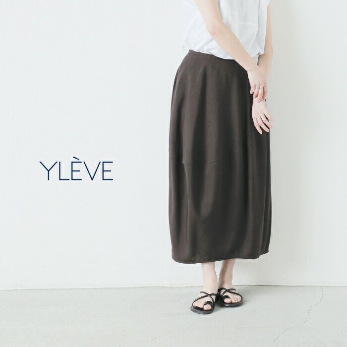 60%OFF】YLEVE イレーヴ バレルシルエット テンセル スカート “TENCEL