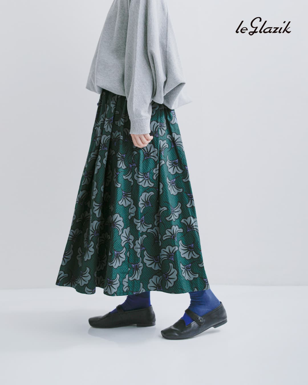 30%OFF】Le Glazik ルグラジック コットン バティックプリント タック