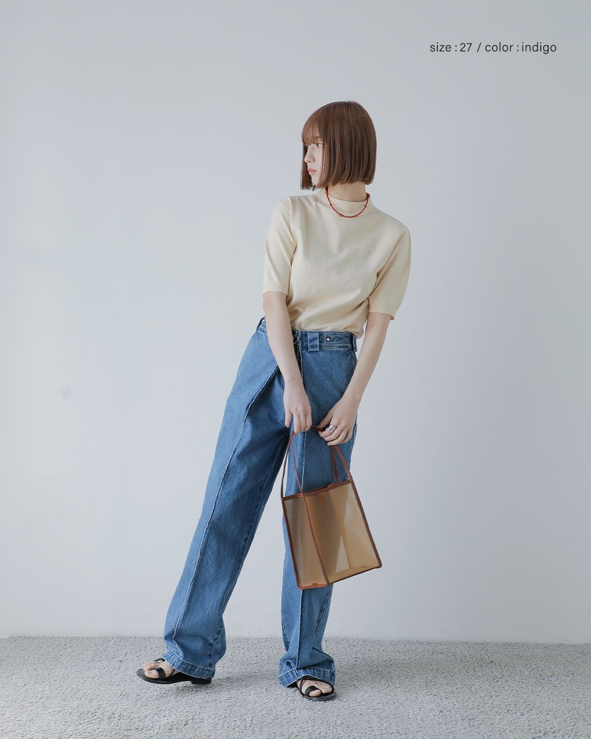 KURO クロ ビッグ タック デニム トラウザー パンツ “BIG TUCK DENIM