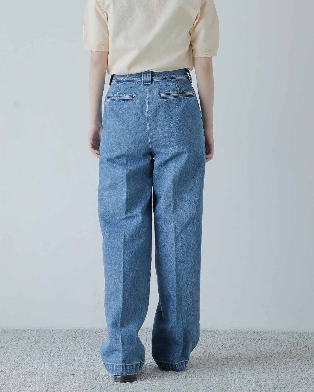 KURO クロ ビッグ タック デニム トラウザー パンツ “BIG TUCK DENIM