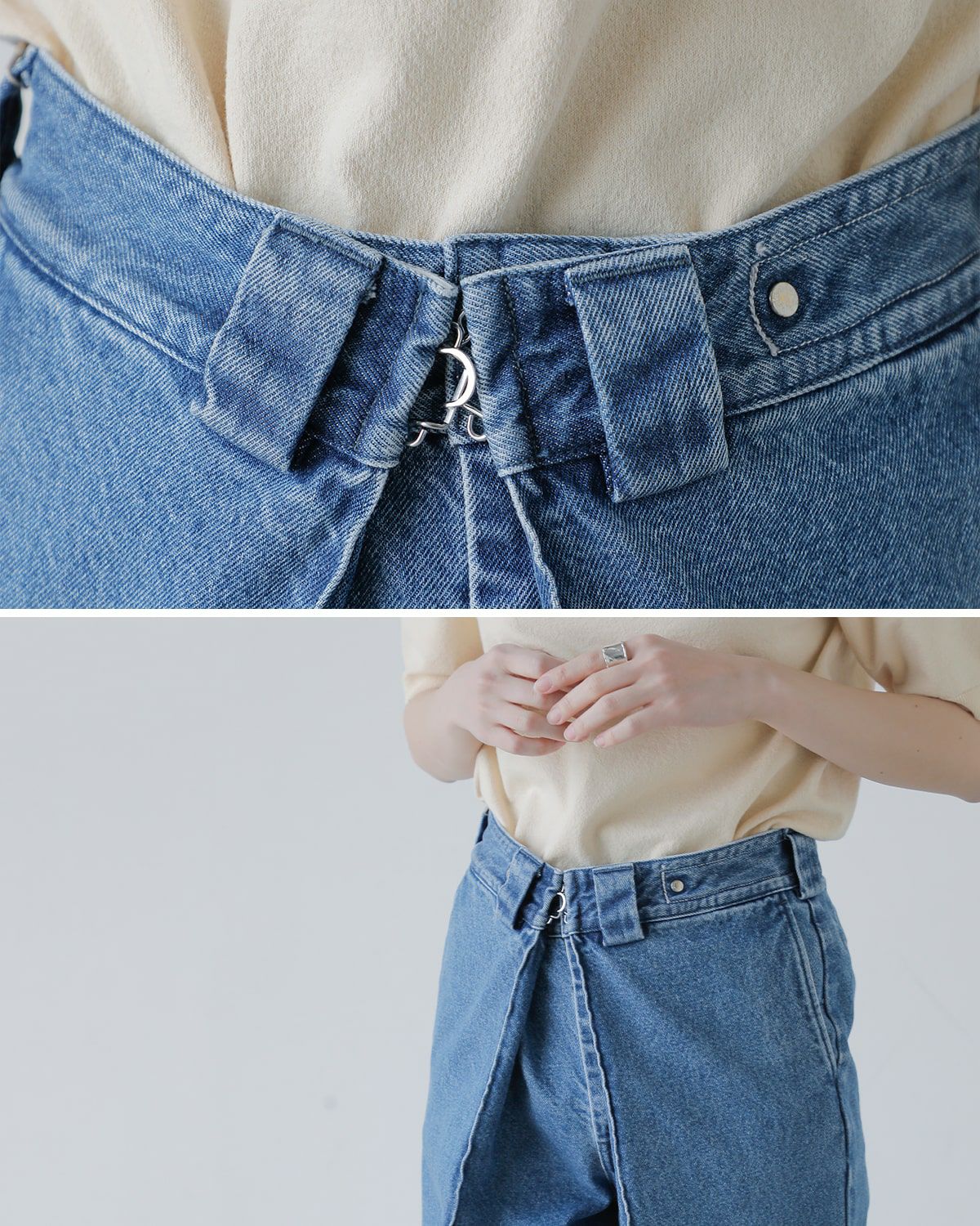 KURO クロ ビッグ タック デニム トラウザー パンツ “BIG TUCK DENIM