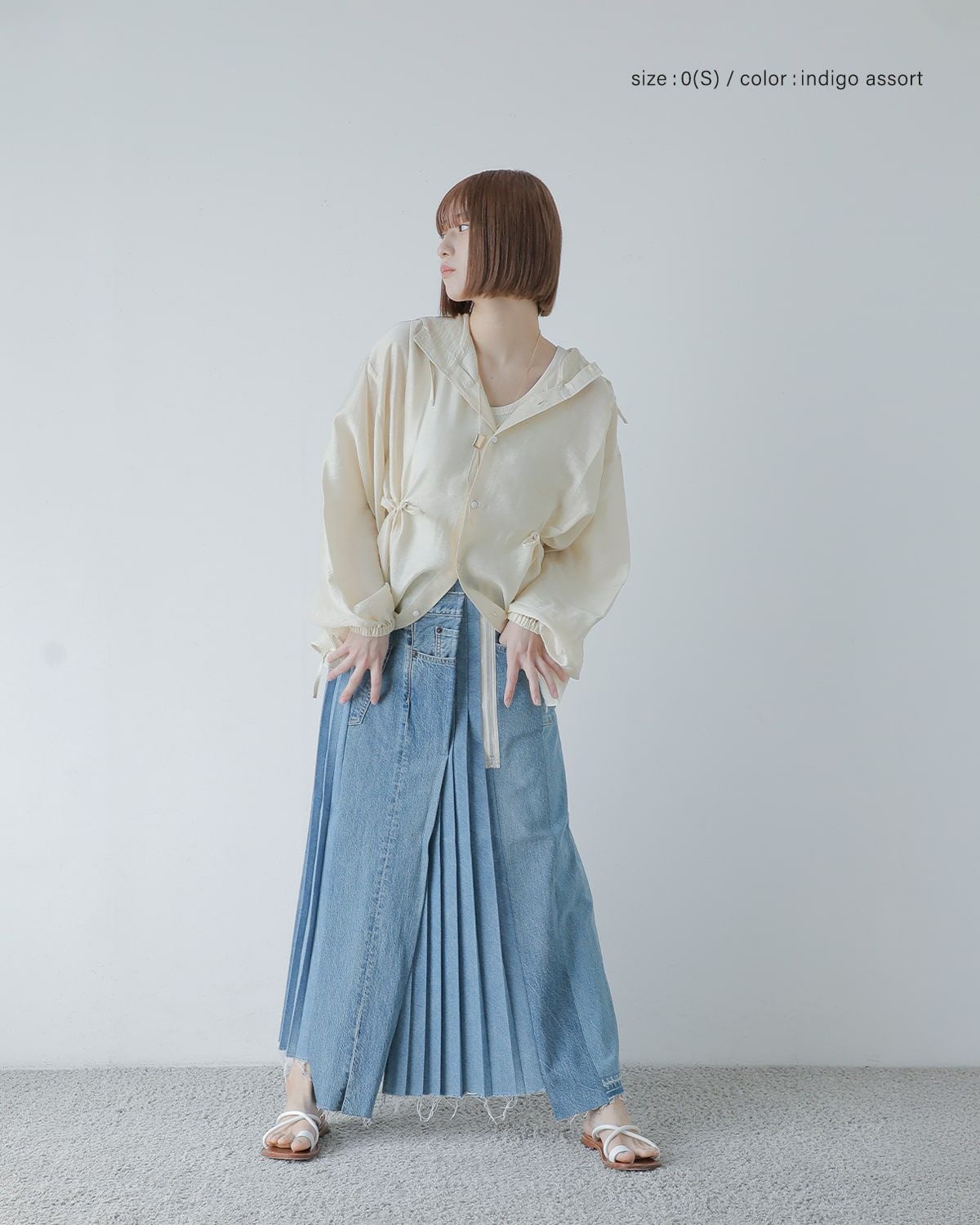 激レア✨未使用 プリーツプリーズ デニム転写スカート 5 一番大きいサイズ PLEATS PLEASE（プリーツプリーズ）のデニム転写プリントプリーツ