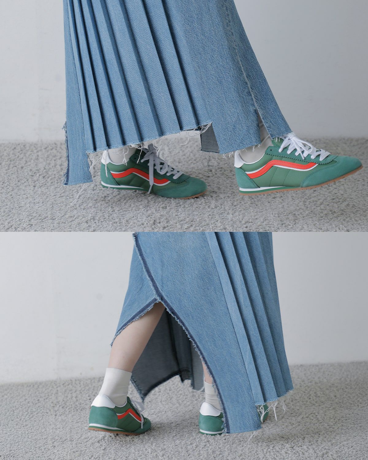 KURO クロ リメイク デニム プリーツ スカート “REMAKE DENIM MARK VI