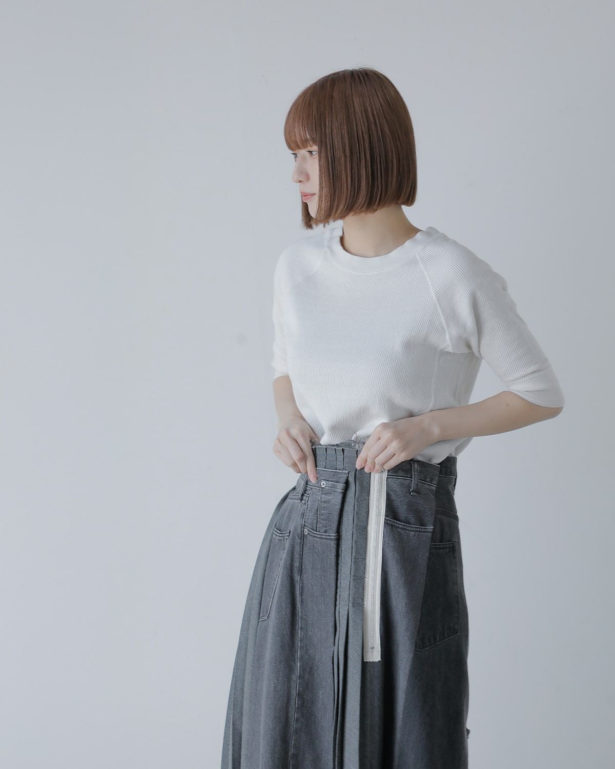KURO クロ リメイク デニム プリーツ スカート “REMAKE DENIM MARK VI