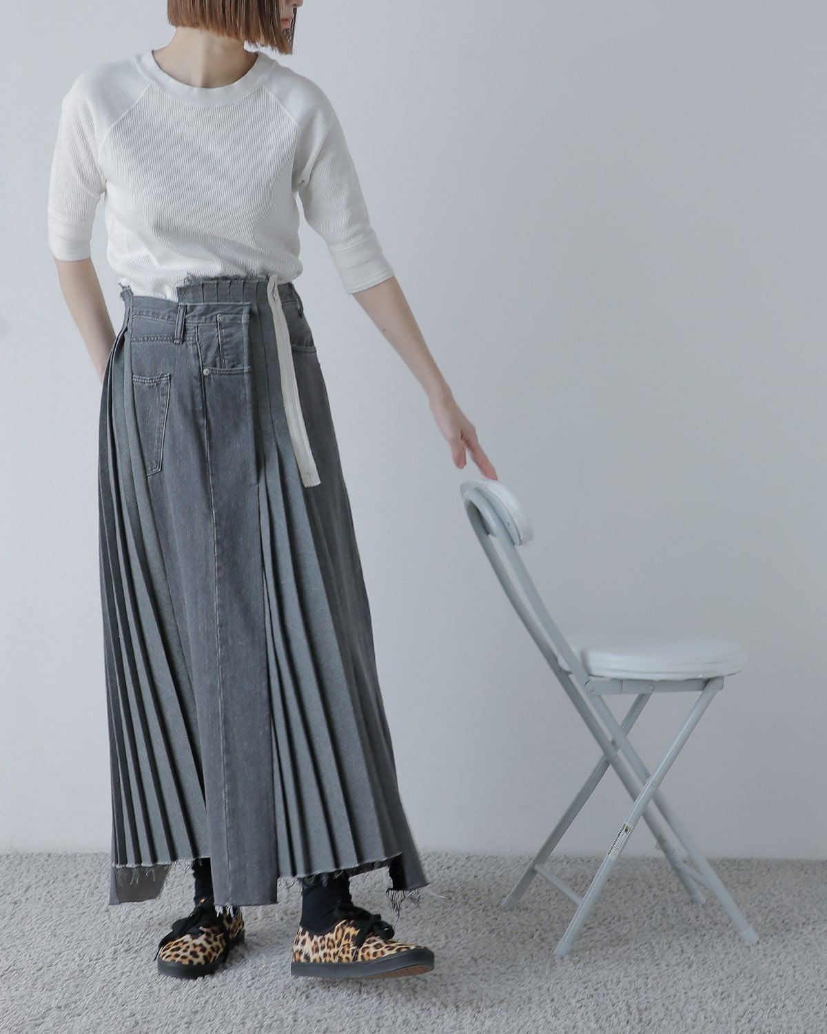 KURO クロ リメイク デニム プリーツ スカート “REMAKE DENIM MARK VI