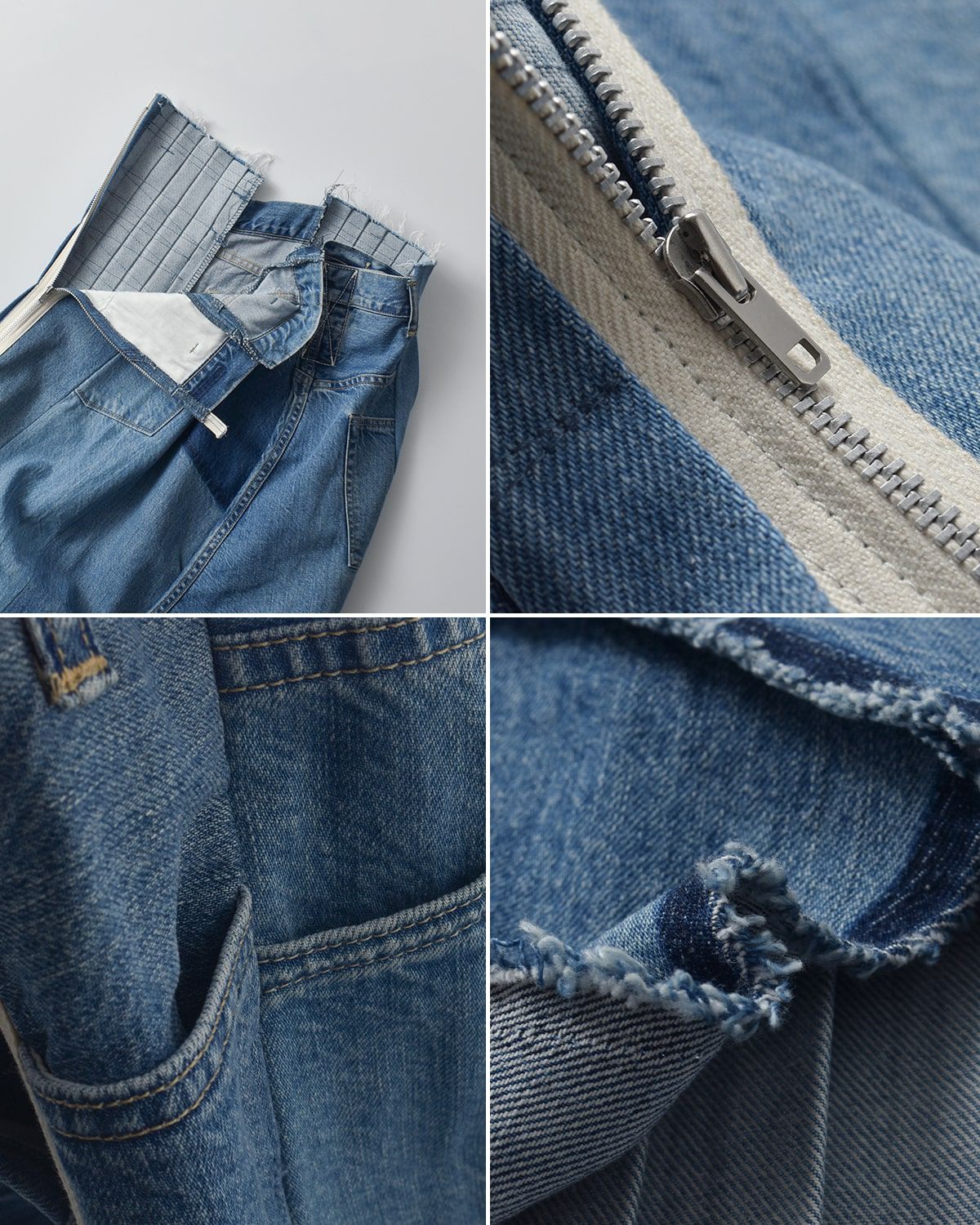 KURO クロ リメイク デニム プリーツ スカート “REMAKE DENIM MARK VI