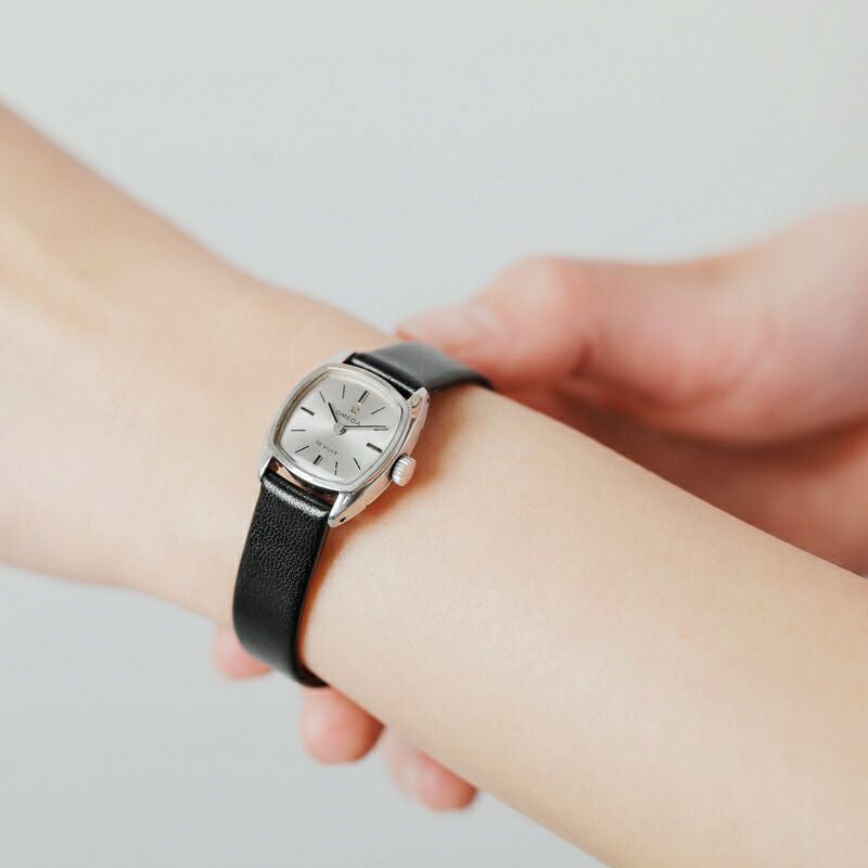 OMEGA オメガ カウレザー ベルト ステンレス ヴィンテージ ウォッチ ks