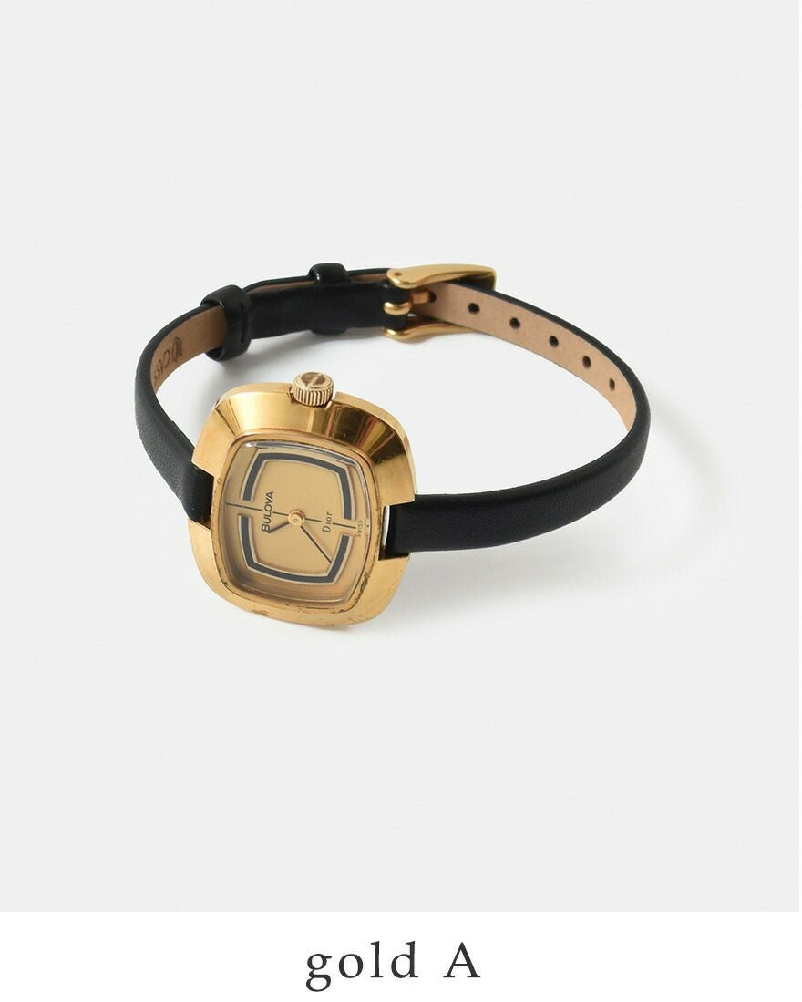 BULOVA ブローバ ×Dior ディオール カウレザー ベルト ステンレス GP