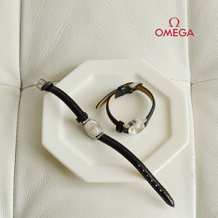 OMEGA オメガ カウレザー ベルト ステンレス ヴィンテージ ウォッチ ks