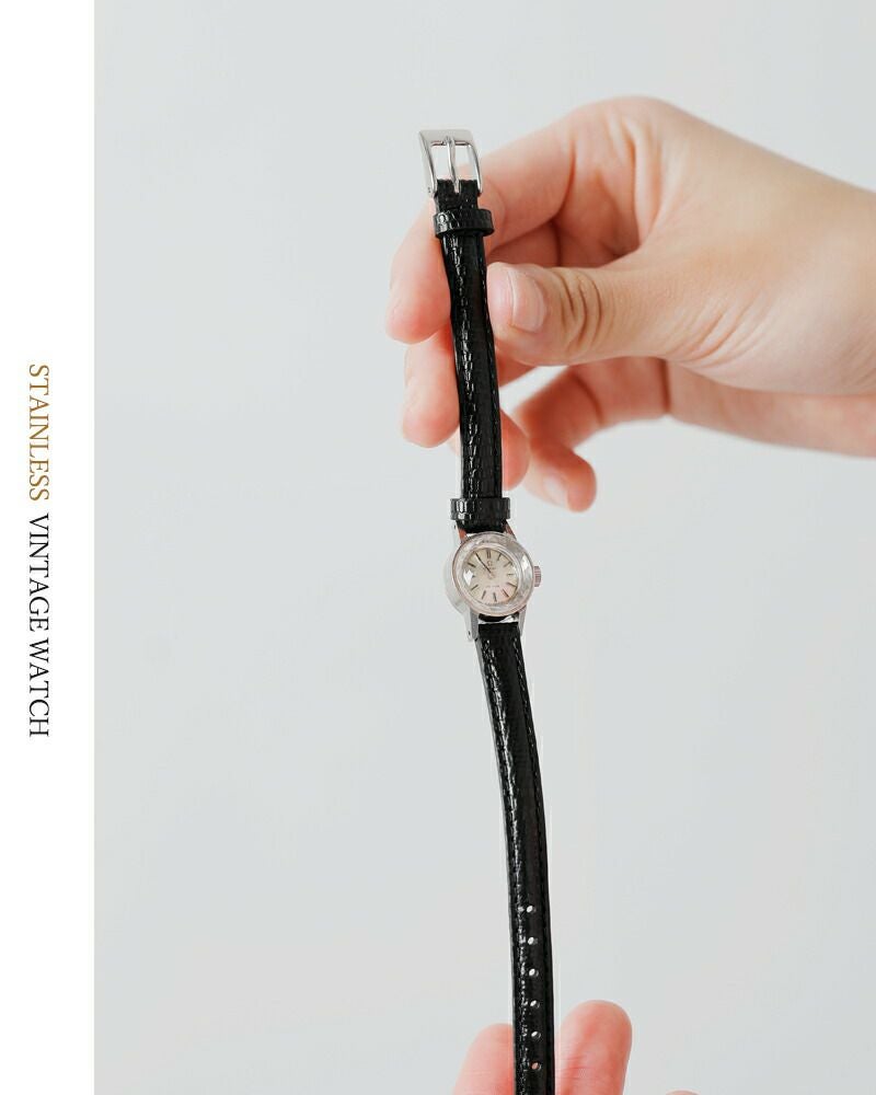OMEGA オメガ カウレザー ベルト ステンレス ヴィンテージ ウォッチ ks