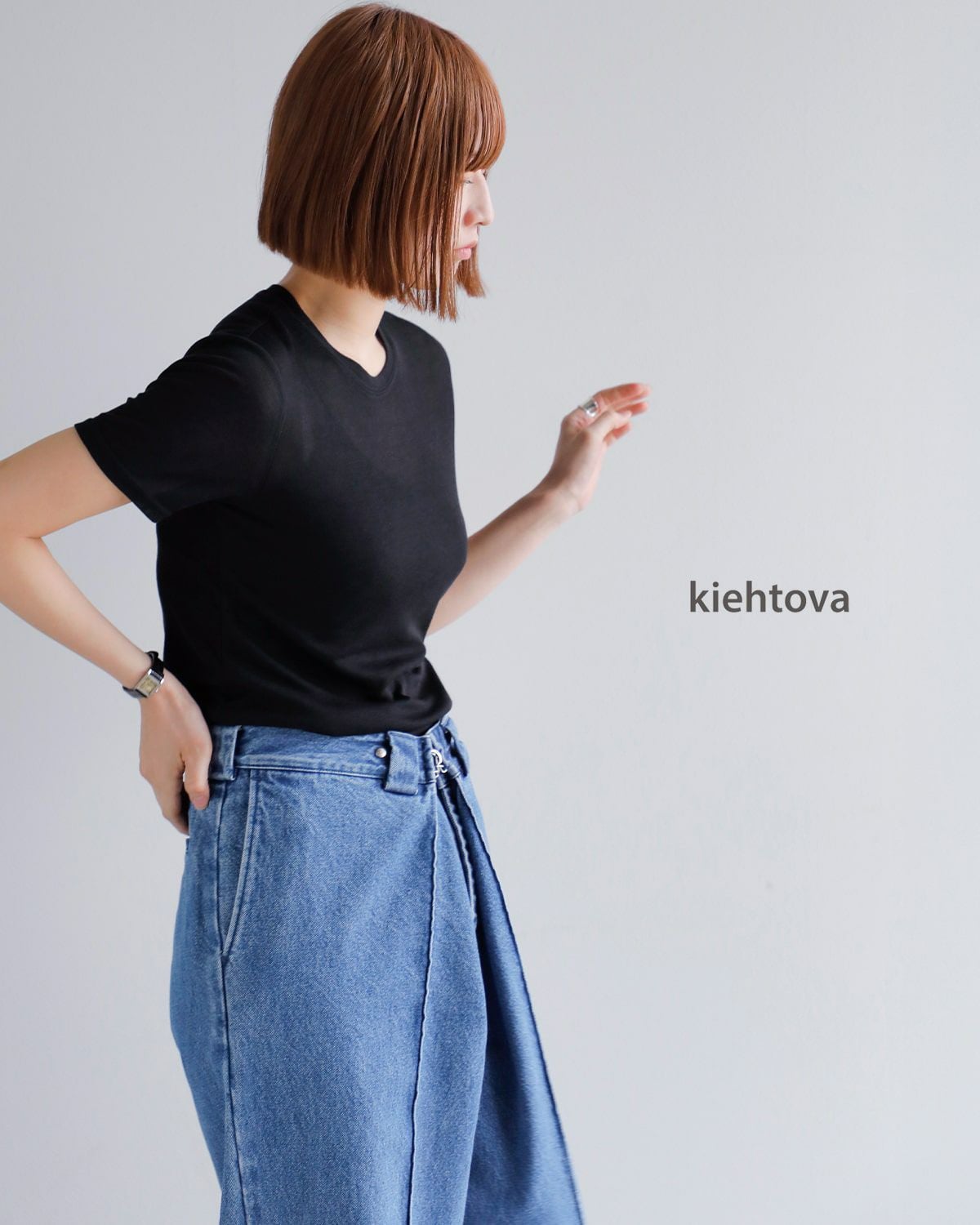 kiehtova キエトヴァ シアー トップス 半袖 Tシャツ “SHEER TOPS