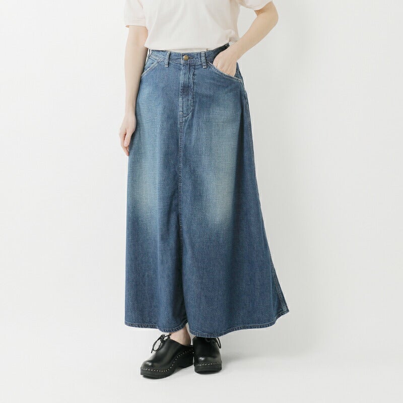 or slow オアスロウ 30s ペインター ロング デニムスカート 00-4127 春