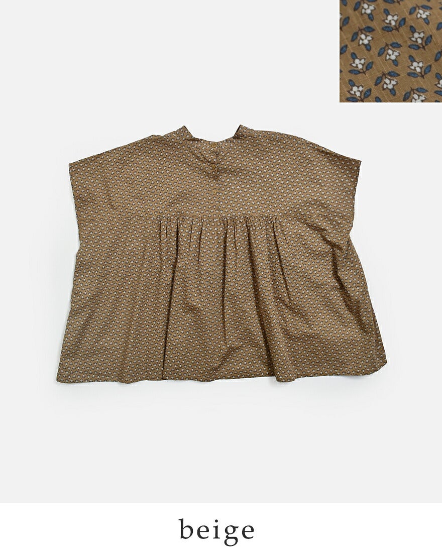 SOIL ソイル コットンボイル スモールフラワープリント バックオープン