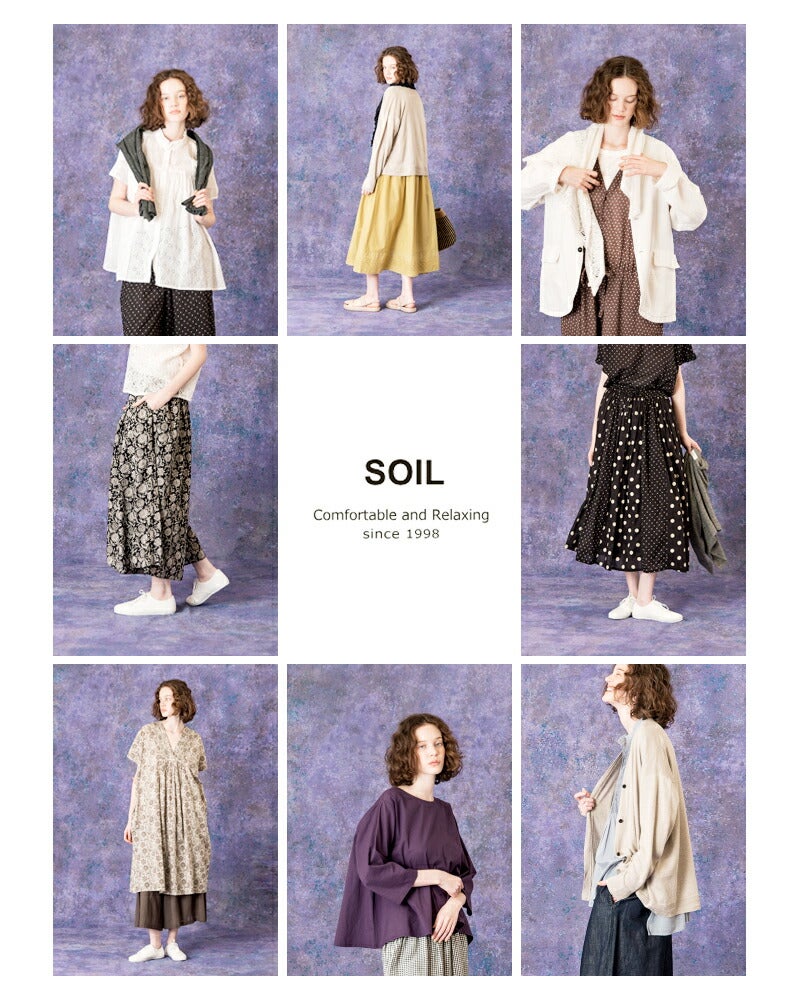 SOIL ソイル コットンボイル スモールフラワープリント バックオープン
