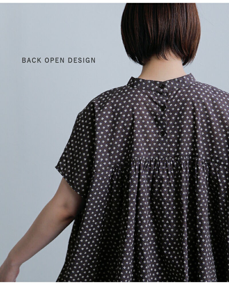 SOIL ソイル コットンボイル スモールフラワープリント バックオープン