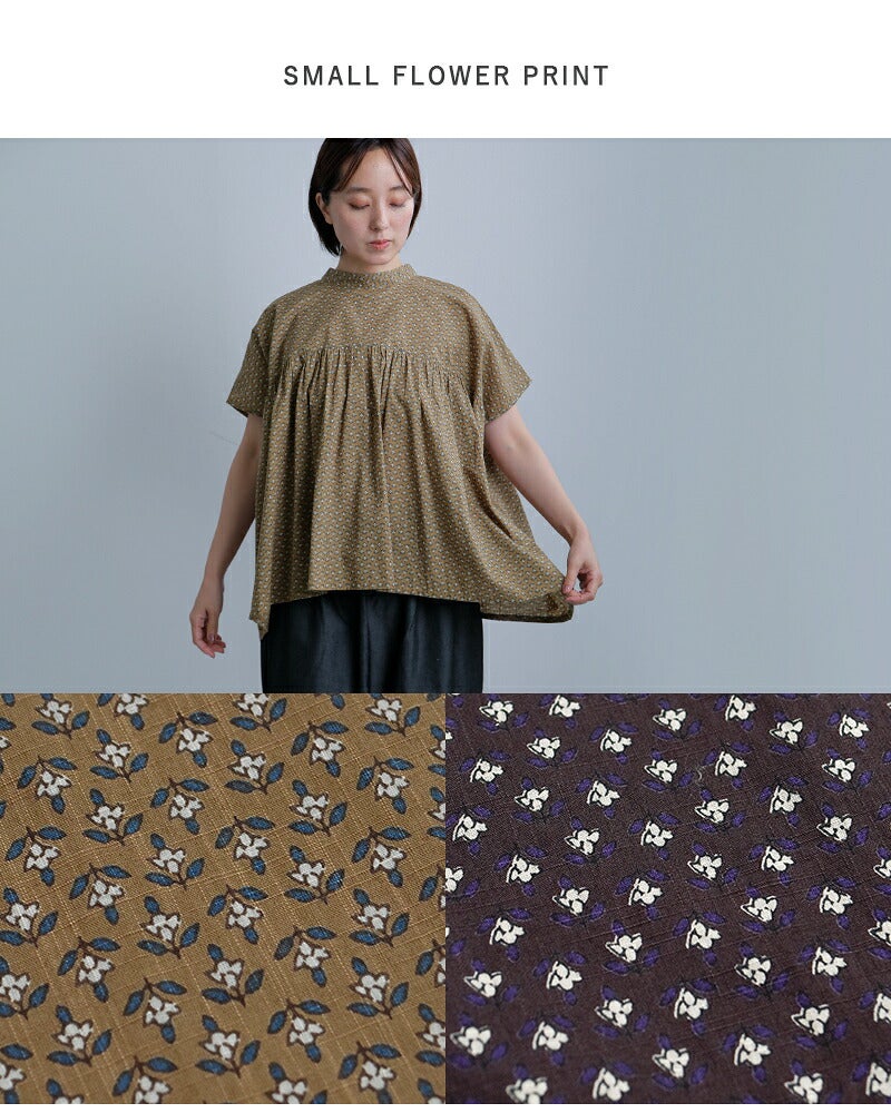 SOIL ソイル コットンボイル スモールフラワープリント バックオープン