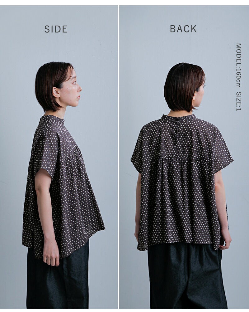 SOIL ソイル コットンボイル スモールフラワープリント バックオープン