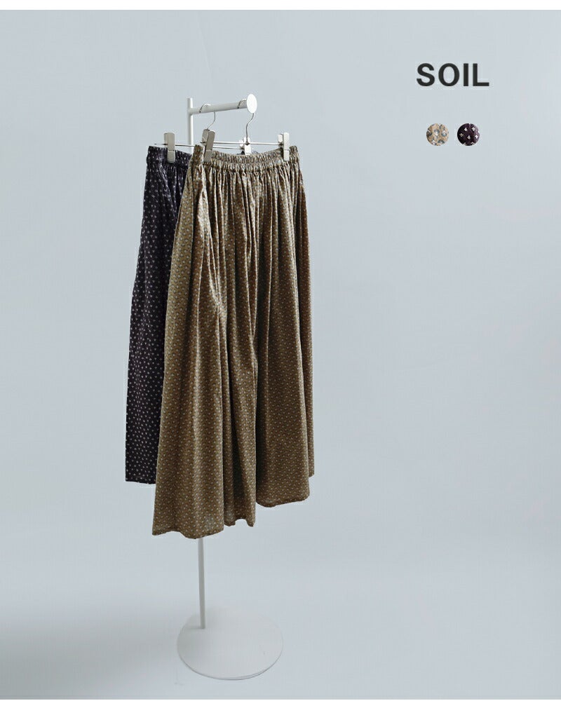 クーポン対象】SOIL ソイル コットンボイル スモールフラワープリント