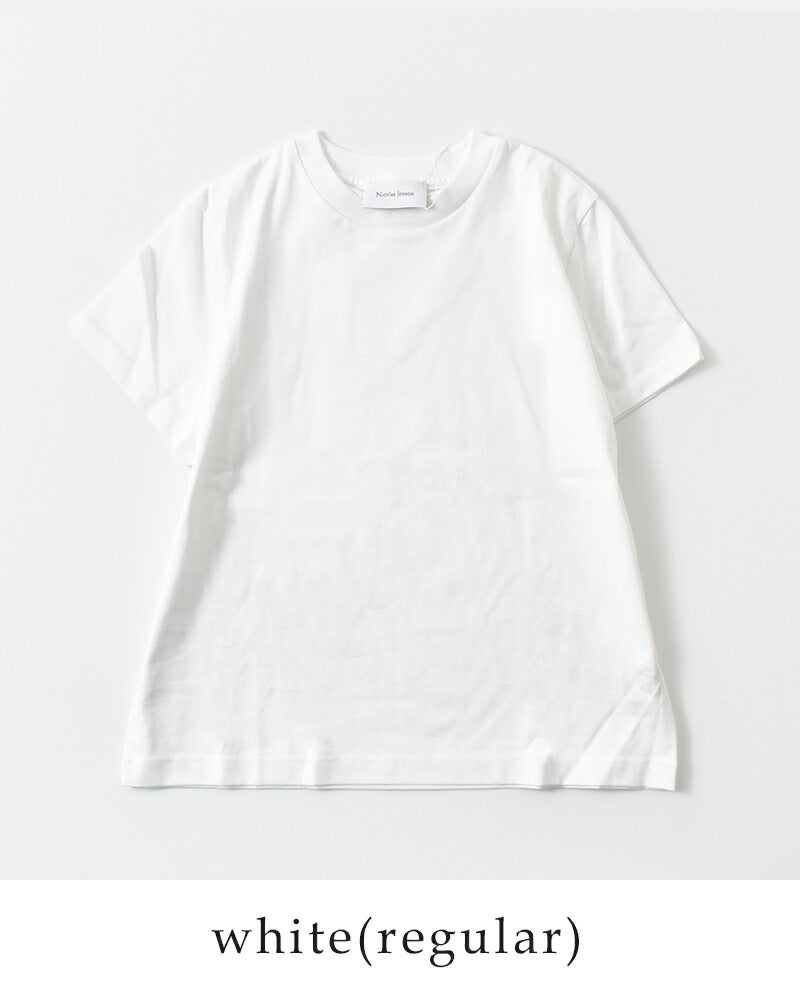 最終値☆新品タグ付☆ Nicolas Jenson コットン 白 無地 Tシャツ Nicolas Jenson ニコラジェンソン コットン クルーネック Tシャツ