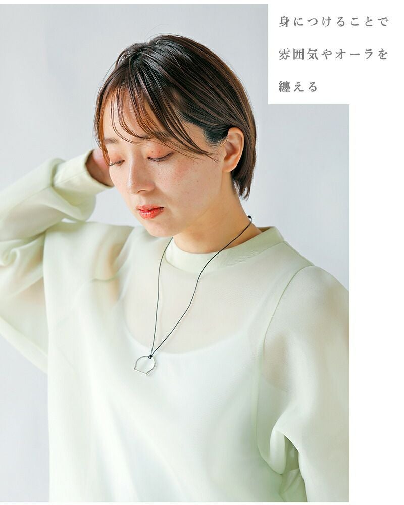 aura オーラ シルバー925 ホースシュー レザー コード ネックレス