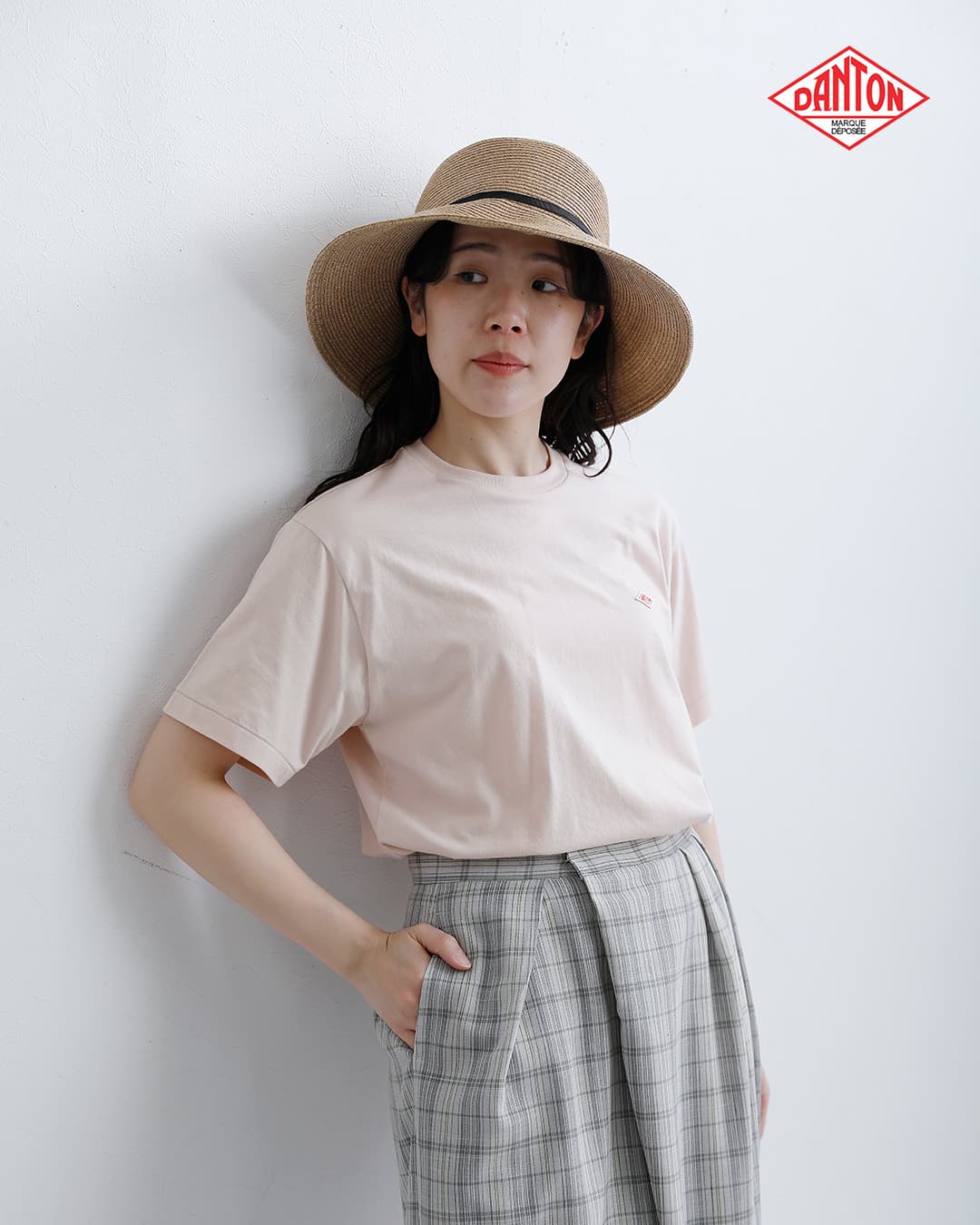 DANTON ダントン コットン ジャージー クルーネック インナーTシャツ