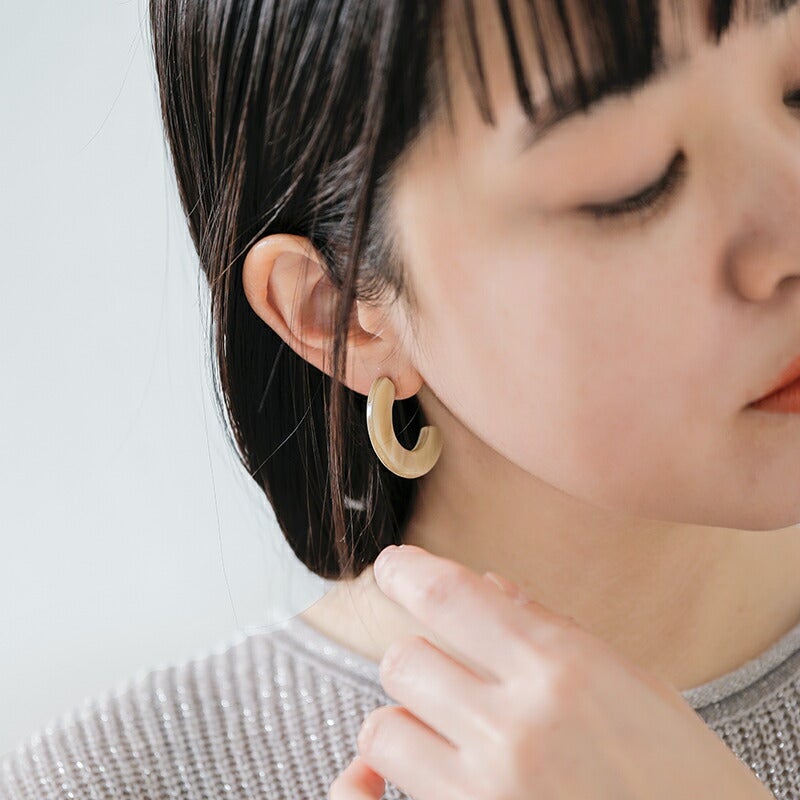 L'INDOCHINEUR ランドシヌール ハンドメイド ホーン ピアス bjx779-2a