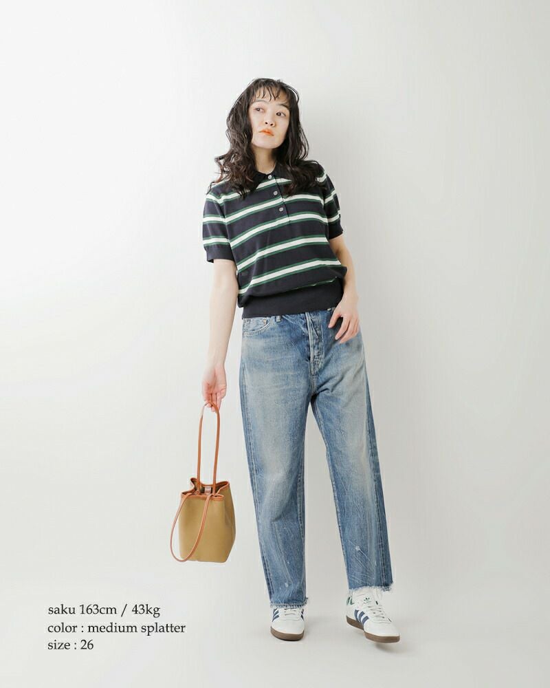 chimala チマラ セルビッチ デニム ワイド テーパード カット パンツ