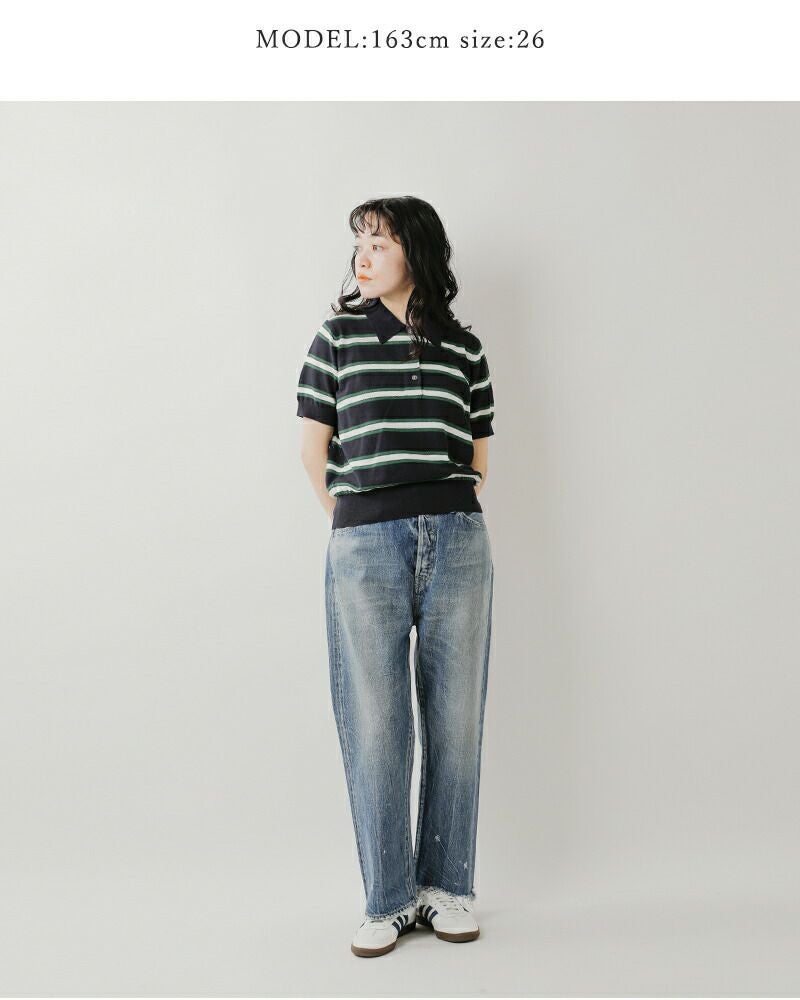 chimala チマラ セルビッチ デニム ワイド テーパード カット パンツ