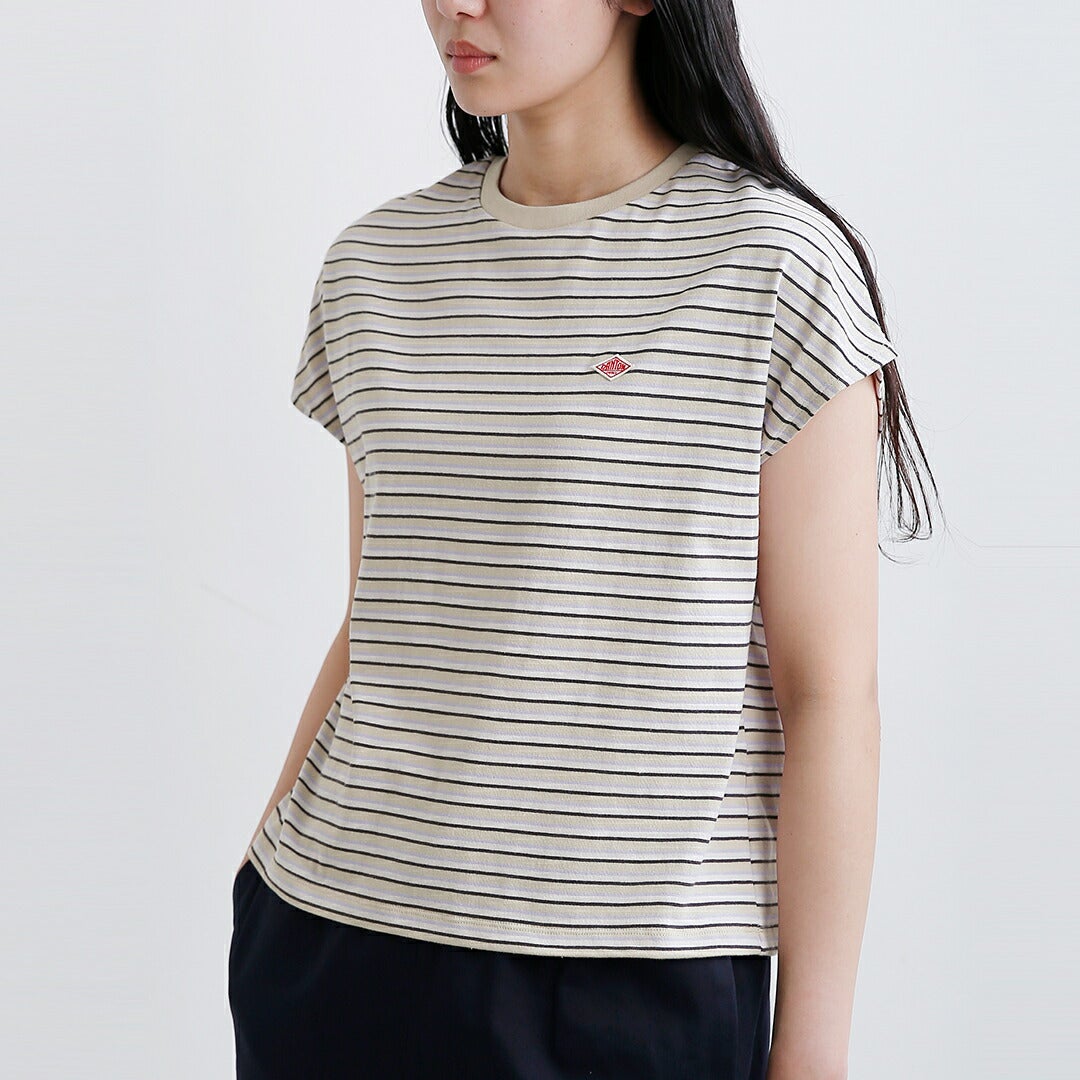DANTON ダントン コットン ドルマンスリーブ ボーダー 半袖Tシャツ dt
