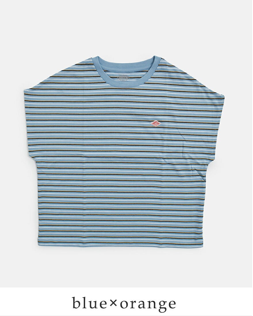 DANTON ダントン コットン ドルマンスリーブ ボーダー 半袖Tシャツ dt