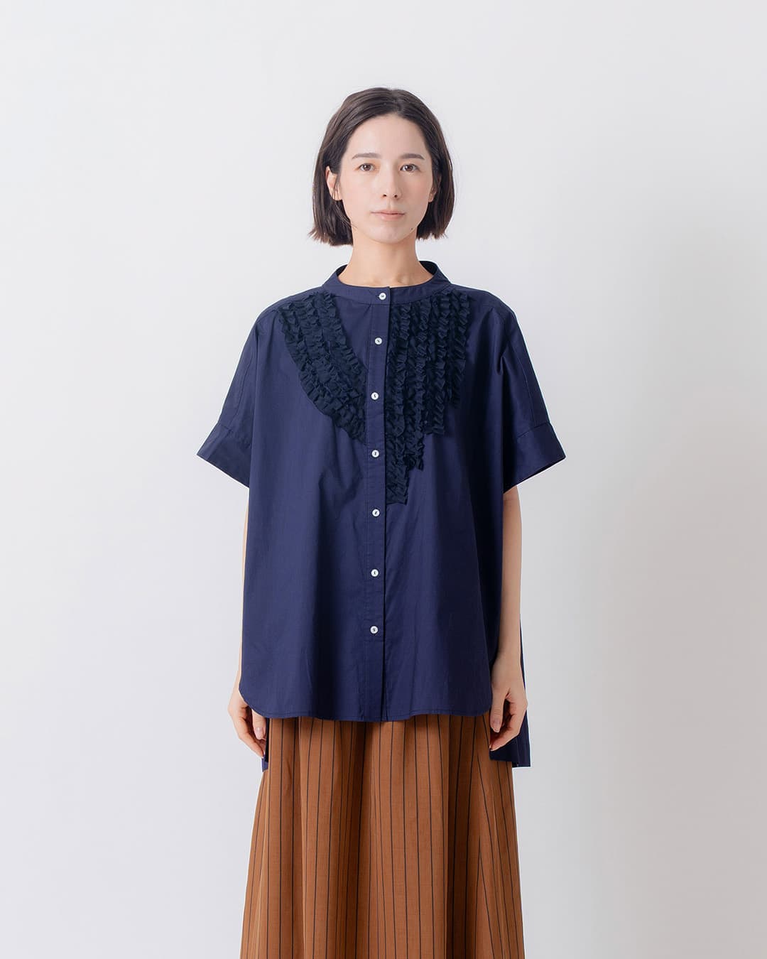 kelen ケレン アシンメトリー フリル デザイン ブラウス RIFFUL