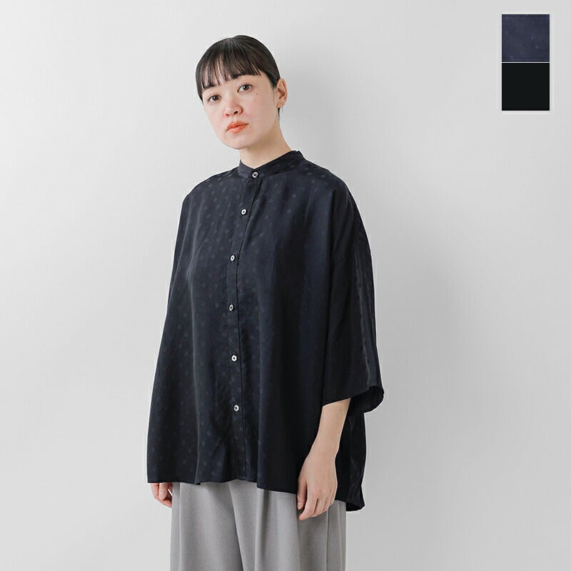 TRAVAIL MANUEL トラバイユマニュアル キュプラ ドット バンドカラー