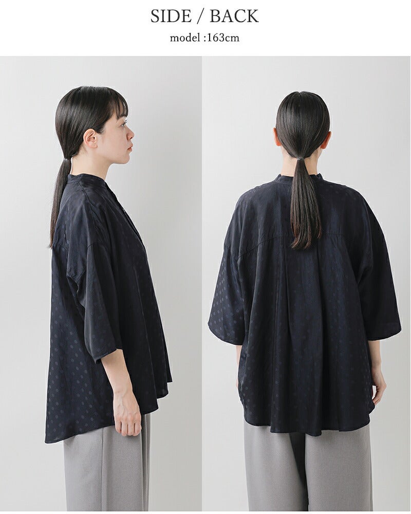 TRAVAIL MANUEL トラバイユマニュアル キュプラ ドット バンドカラー