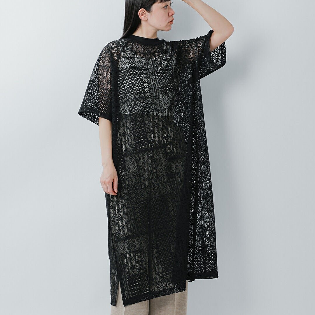 tissu ティシュ パッチワーク レース スリット ワンピース ts250ct082