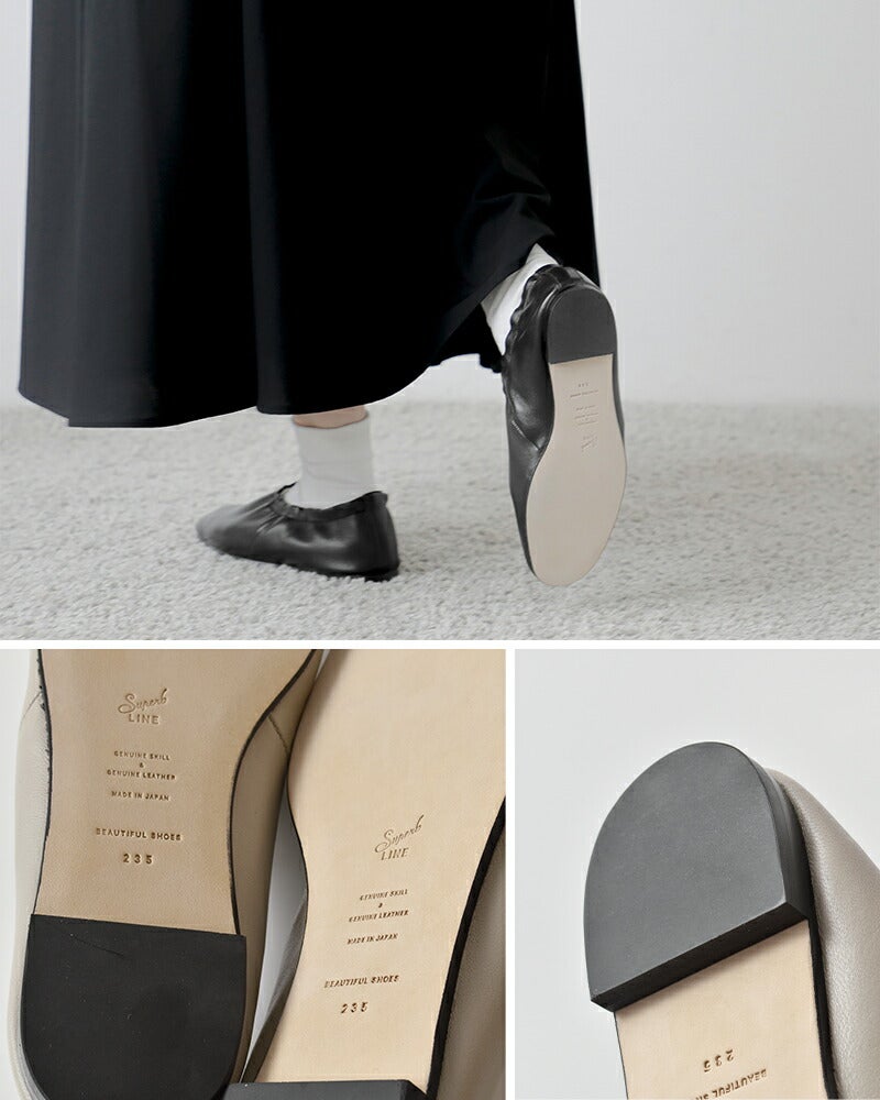 ☆美品☆ BEAUTIFUL SHOES BALLET SHOES 24cm BEAUTIFUL SHOES ビューティフルシューズ レザー バレエ シューズ