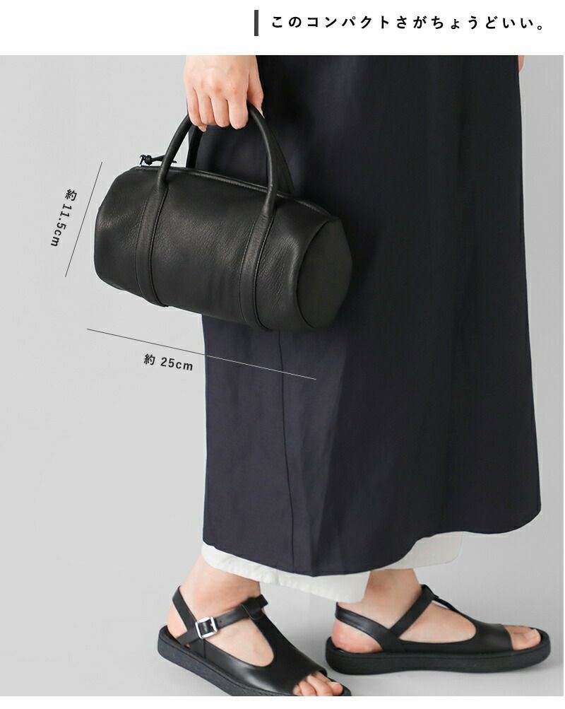 Aeta アエタ ディアレザー シリンダー ボストン バッグ “DEER” da101