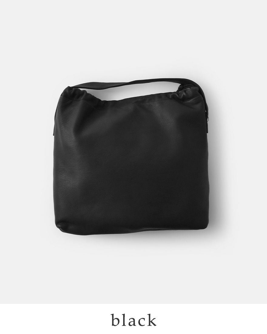 Aeta アエタ ディアレザー ドローストリング ワンショルダー バッグ M