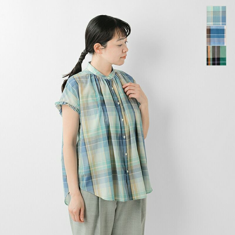 新品manon×HOSHIITODEAUaranciato別注 リネンブラウス HOSHII TO DEAU ホシイトデアウ ×manon マノン aranciato別注 マドラス
