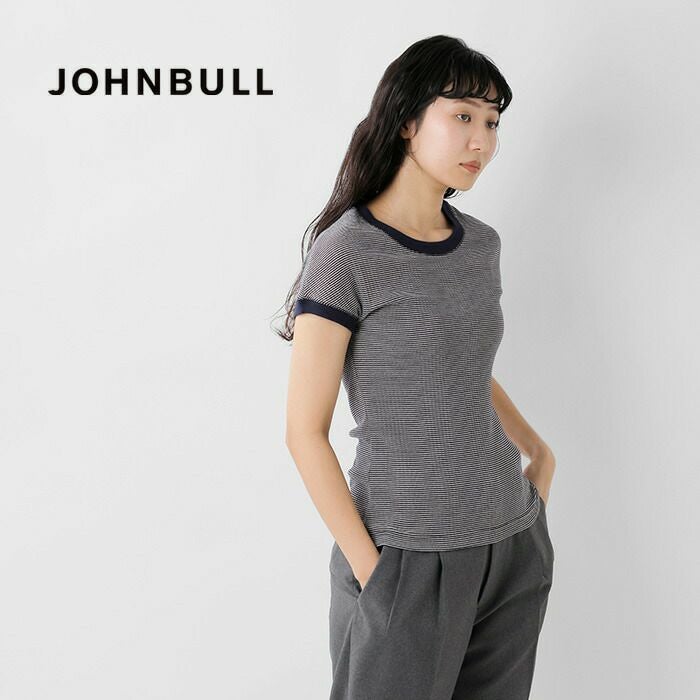 Johnbull ジョンブル クールタッチ ランダムテレコ フレンチスリーブ T