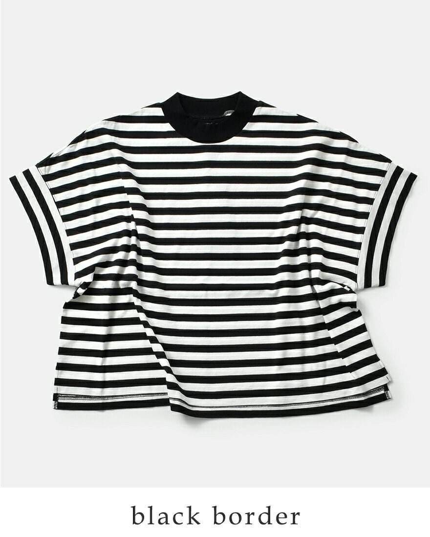 クーポン対象】tissu ティシュ クラシック天竺 モックネック ドルマン