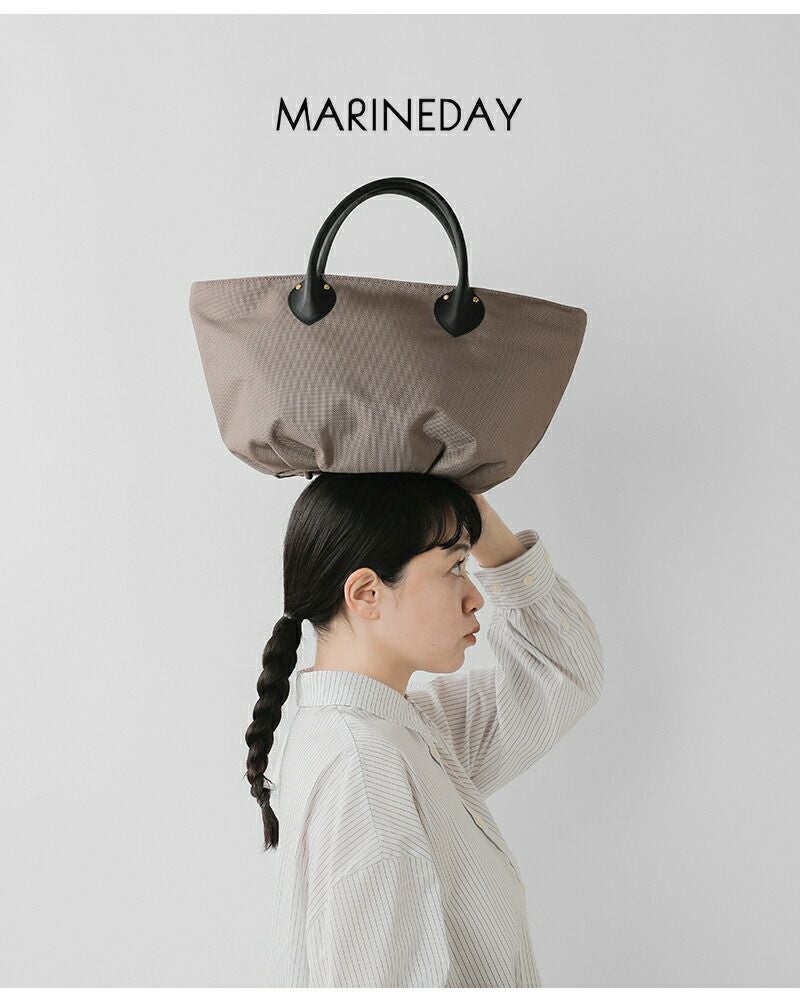 MARINE DAY マリンデイ 66ナイロン×カウレザー ハンドバッグ “S DAISY