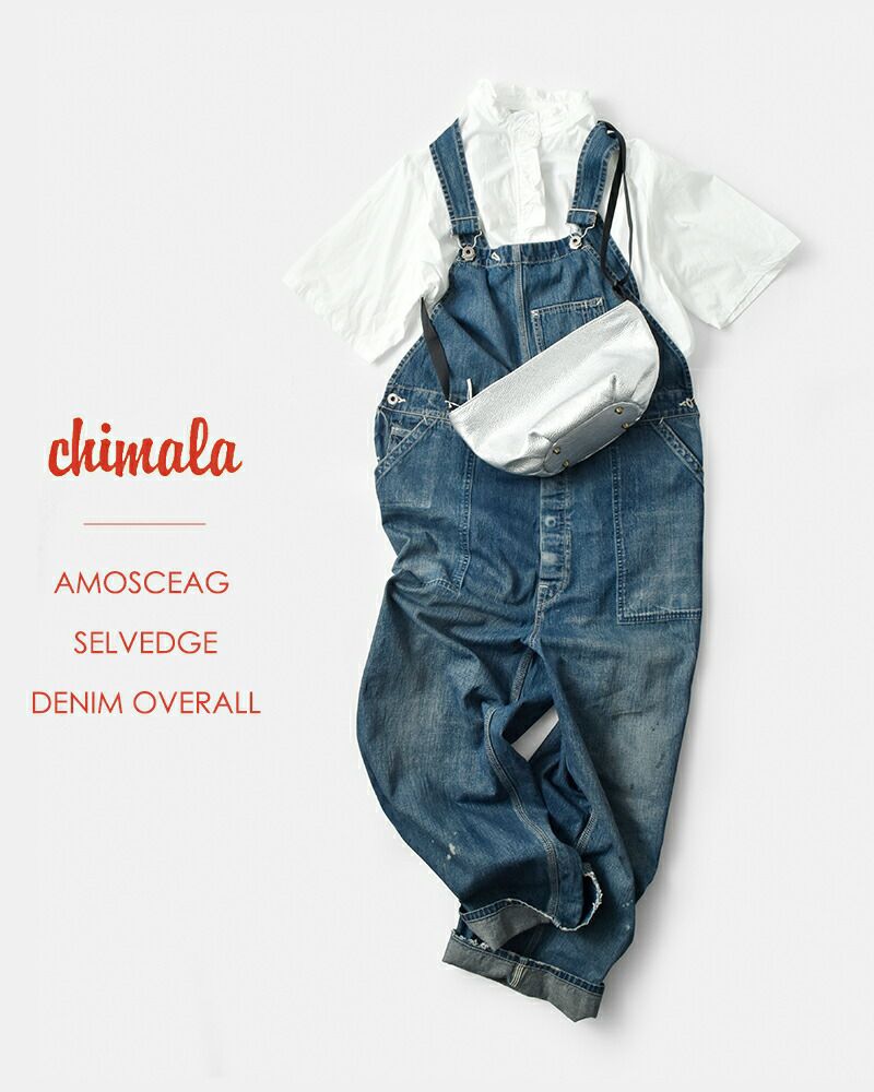chimala チマラ アモスケイグ セルビッチ デニム オーバーオール cs40