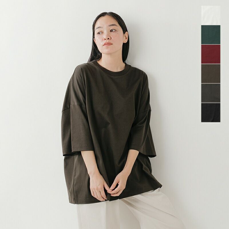 mizuiro ind ミズイロインド コットン クルーネック ワイド チュニック