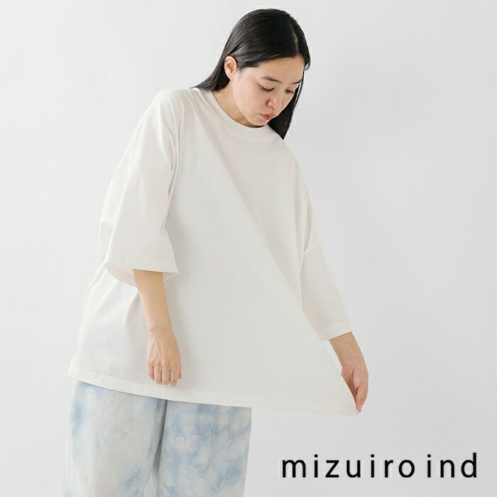 mizuiro ind ミズイロインド コットン クルーネック ワイド チュニック