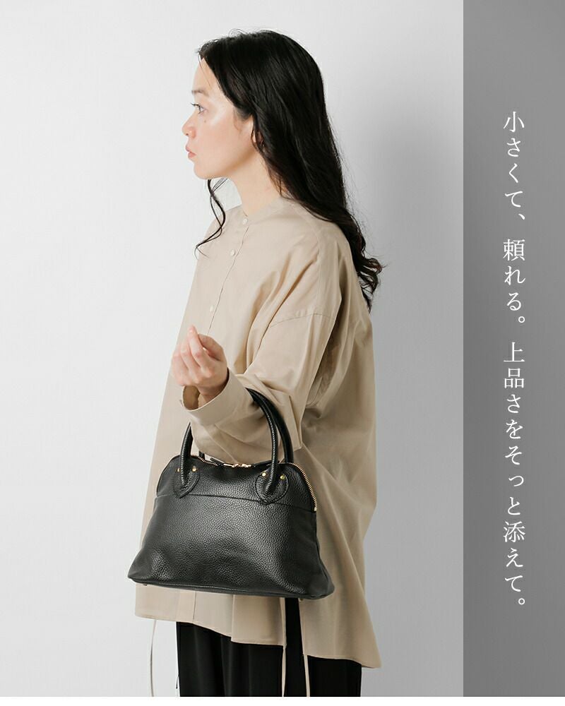 MARINE DAY マリンデイ シュリンク カウレザー ハンドバッグ “MATILDA