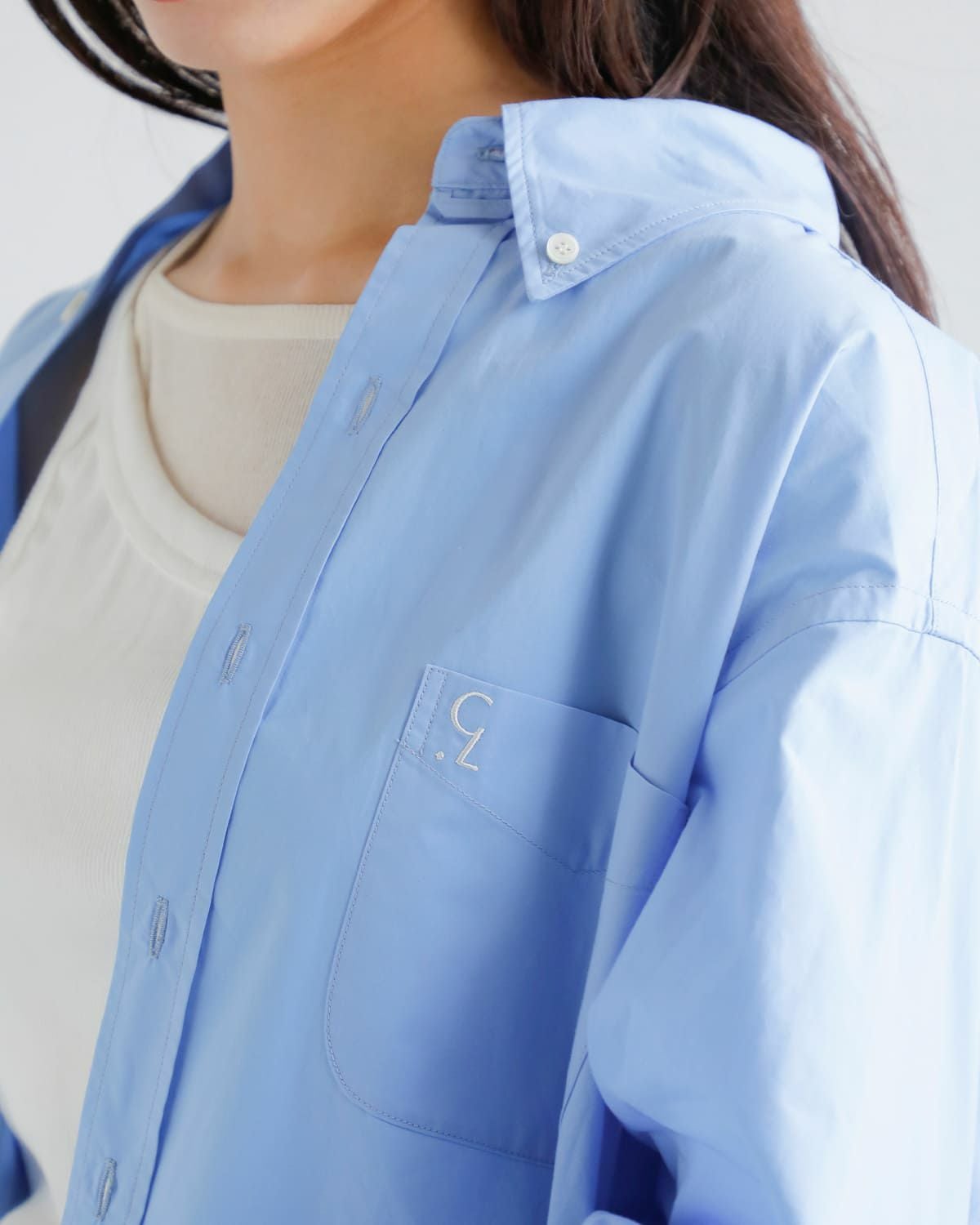 新品未使用　CLANEクラネコラボ3PＴシャツ　Mサイズ CLANE(クラネ)｜PANEL PLEAT WAIST SHAPE SHIRTS/NAVY の通販