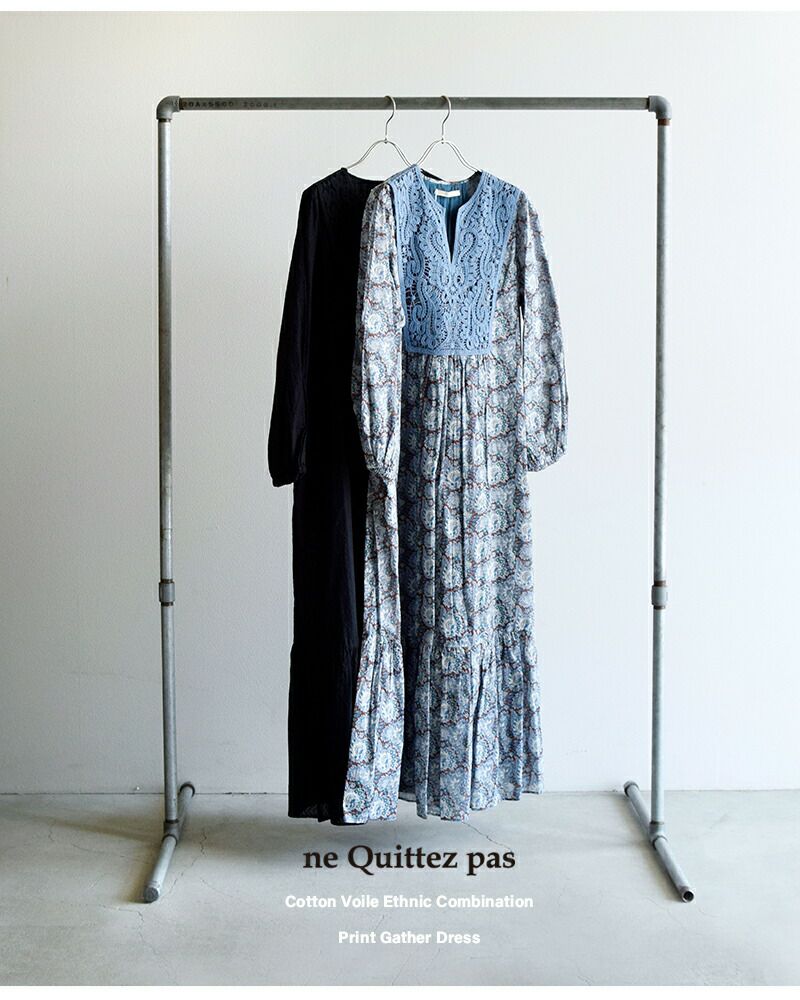 クーポン対象】ne Quittez pas ヌキテパ コットン レース ヨーク